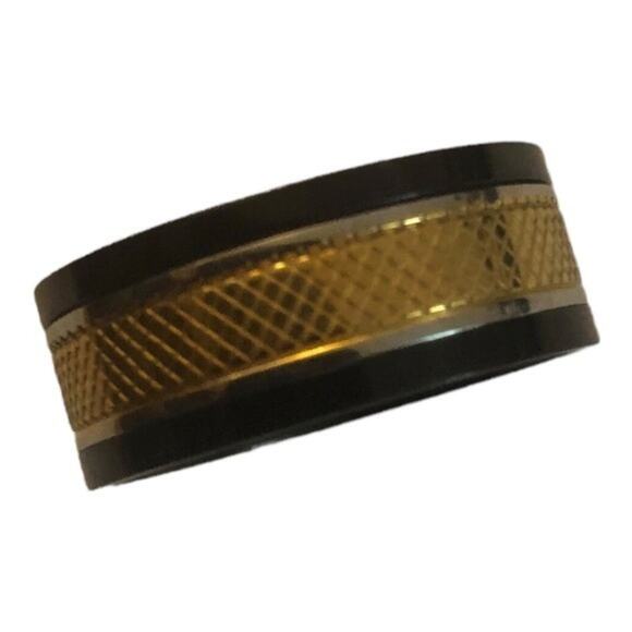 New gold and black spinners ring size 12 - Picture 5 of 6